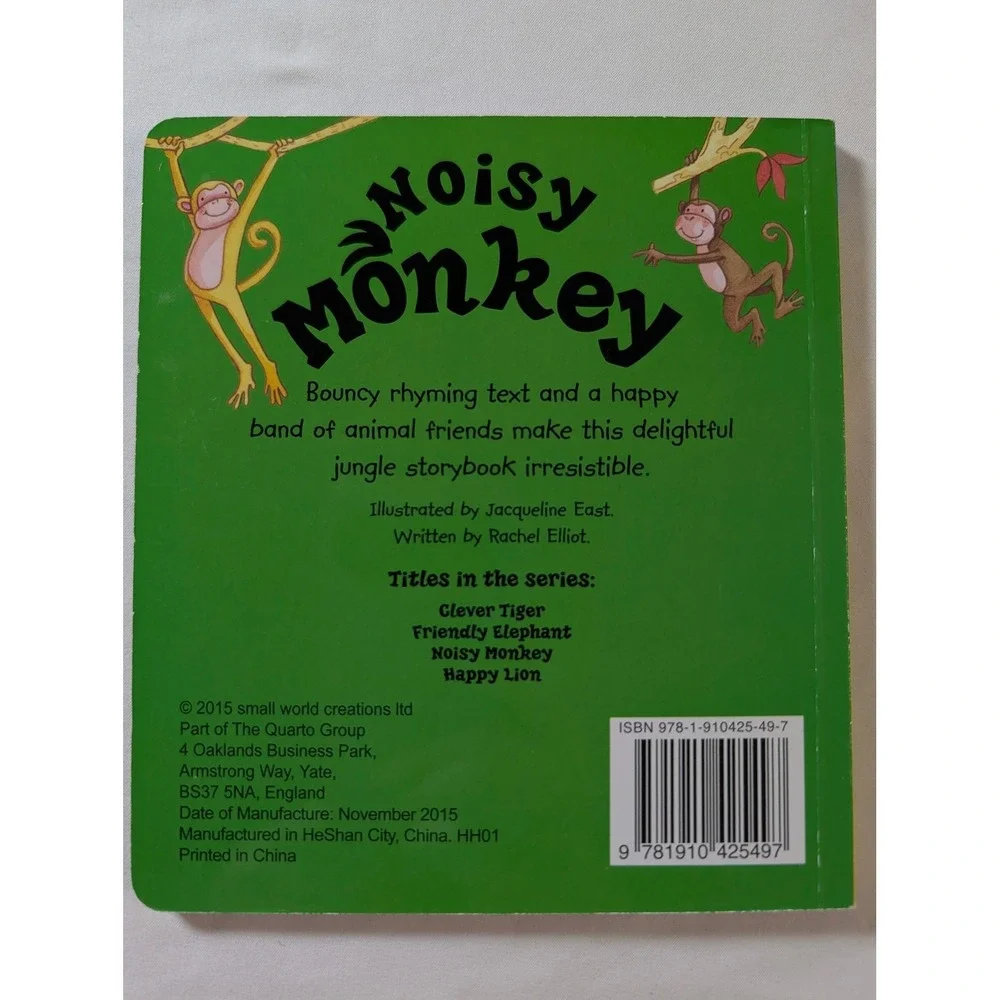 Jungle Friends Board Book Set of 4 Rachel Elliot Jacqueline East 2015 Kids Books